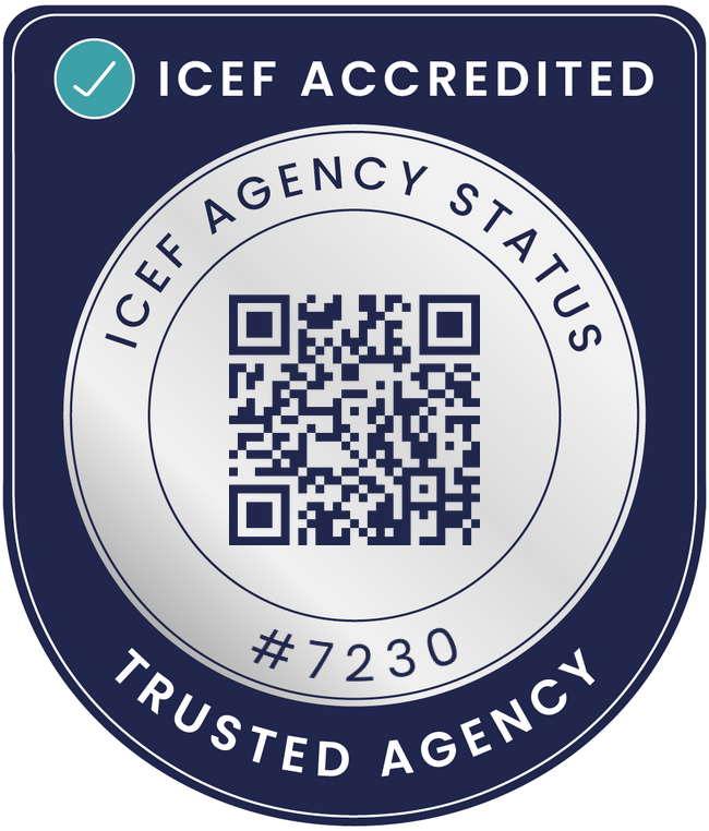 ICEF Agency Status (IAS) badge